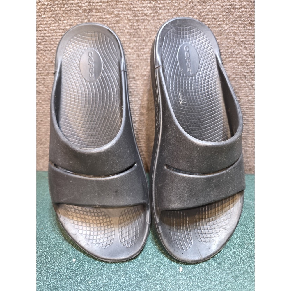 OOFOS OOAHH Sandal Slide Recovery Sport Footwear Unisex Black Sz 13